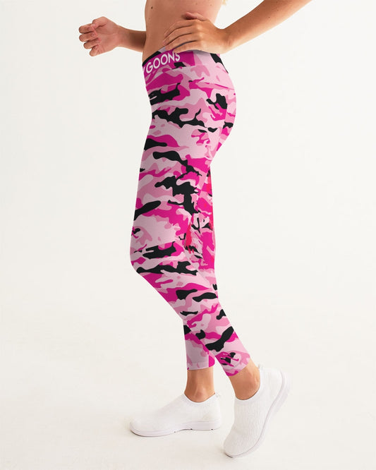 Pretty Goons Pink Camo Women's Yoga Pants