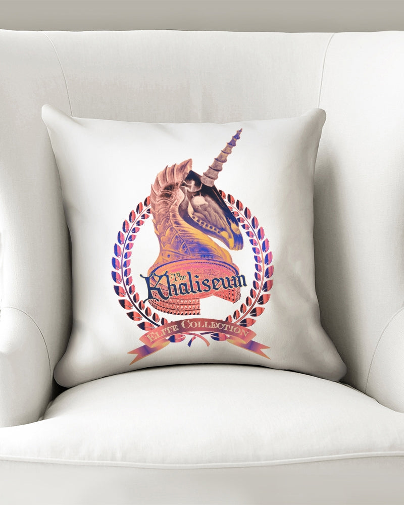 The Khaliseum Elite Collection Logo Throw Pillow Case 16"x16"