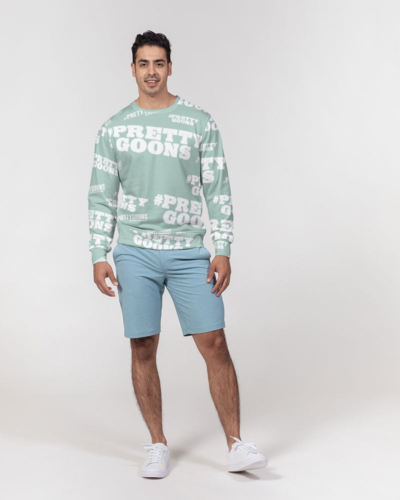 Pretty Goons Duped Mint Green Men's Classic French Terry Crewneck Pullover