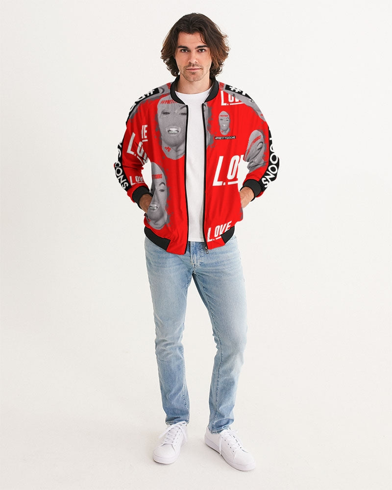 Pretty Goons RED Love  Men's Bomber Jacket