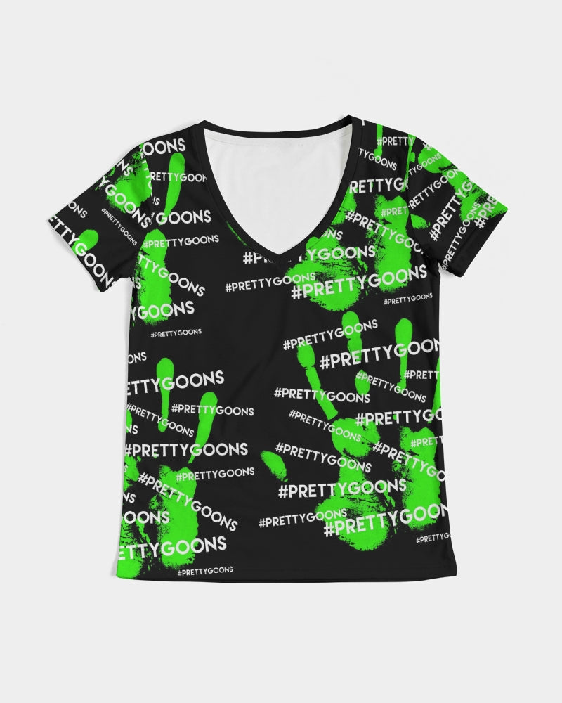 HIGH FIVE LIME Women's V-Neck Tee