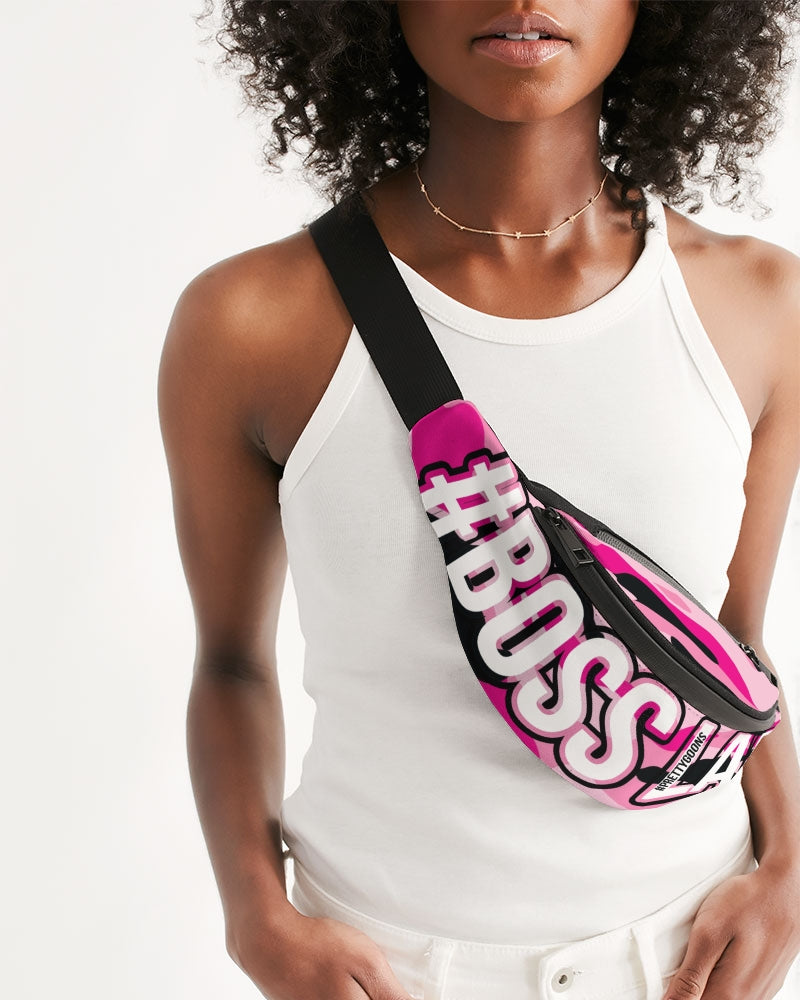 Pretty Goons Pink Camo Crossbody Sling Bag