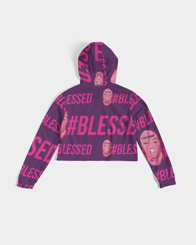 Pretty Goons - #Blessed Women's Cropped Hoodie