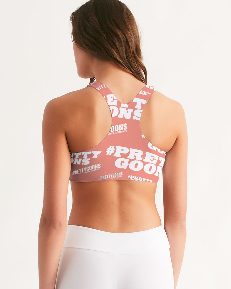 Pretty Goons Dups Salmon Women's Seamless Sports Bra