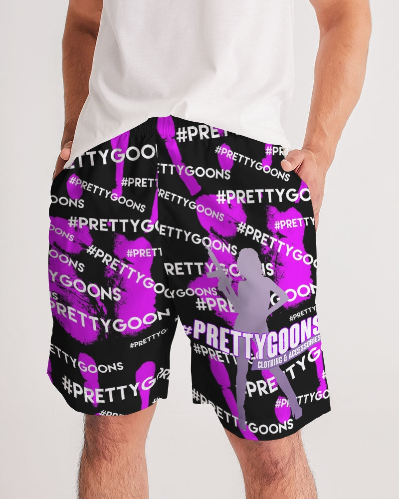 HIGH-FIVE-PURPLE Men's Jogger Shorts