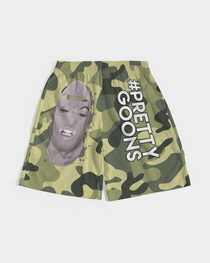 Pretty Goons Green Camo Men's Jogger Shorts