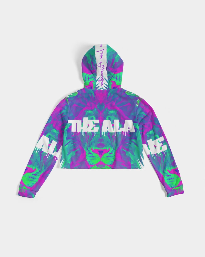 American Lion Association: Ethan Chapter 1 (Purple/Green) Women's Cropped Hoodie