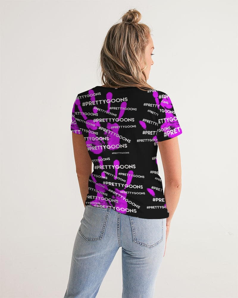 HIGH-FIVE-PURPLE Women's V-Neck Tee