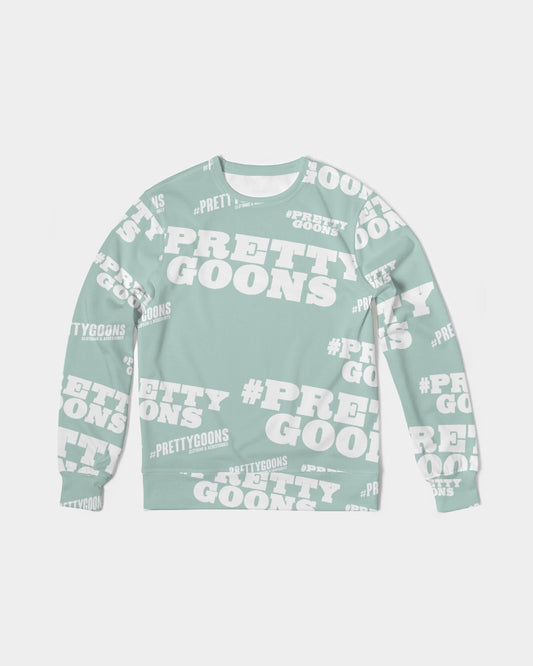 Pretty Goons Duped Mint Green Men's Classic French Terry Crewneck Pullover