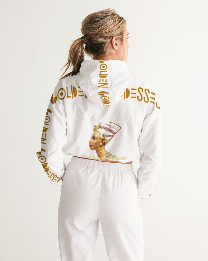 Golden Goddesses Part II Women's Cropped Windbreaker