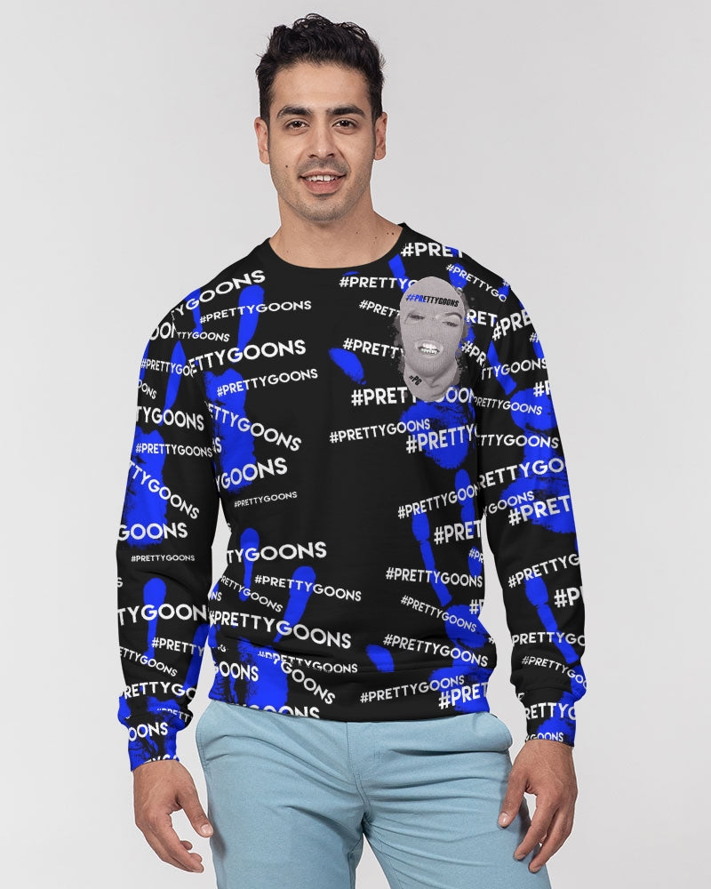HIGH FIVE BLUE Men's Classic French Terry Crewneck Pullover