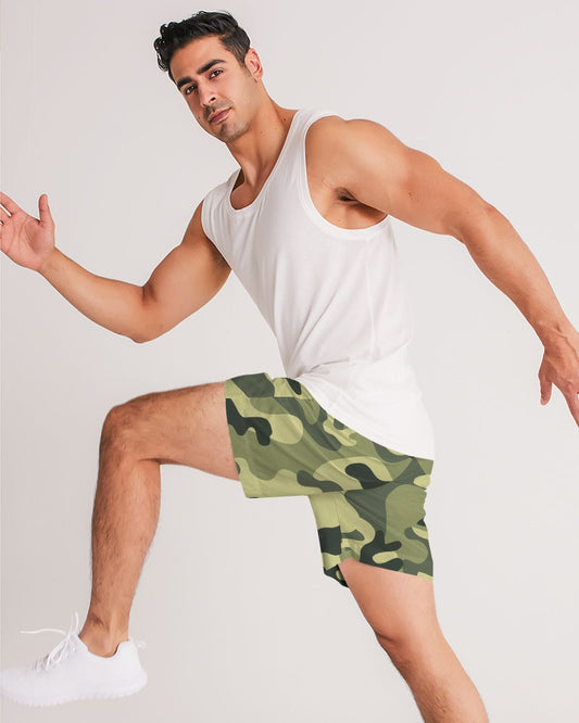 Pretty Goons Green Camo Men's Jogger Shorts