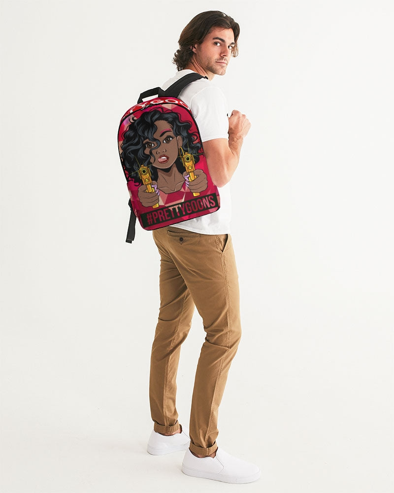 Pretty Goons Big Face - Red Large Backpack