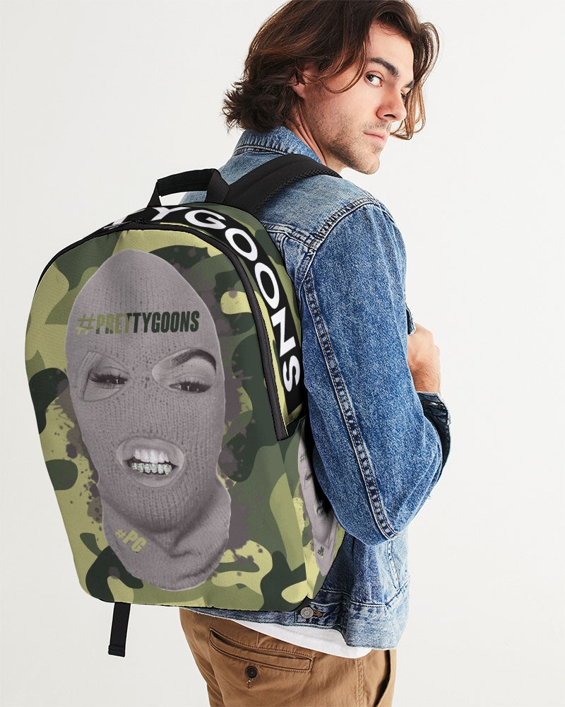 Pretty Goons Green Camo Large Backpack