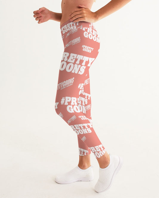 Pretty Goons Dups Salmon Women's Yoga Pants