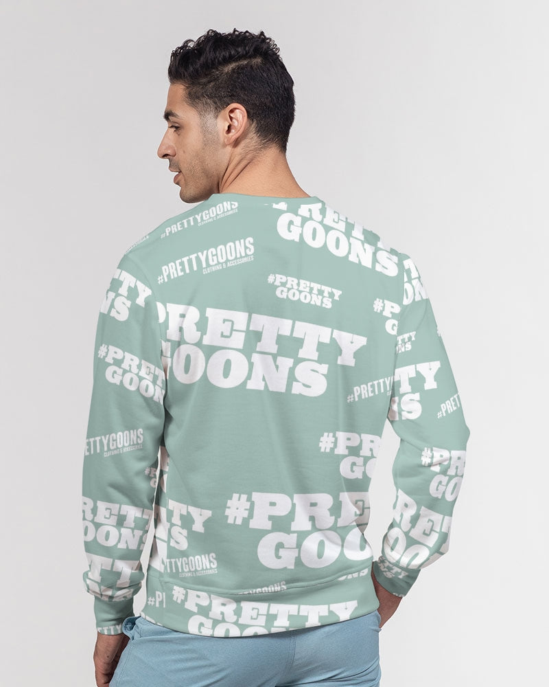 Pretty Goons Duped Mint Green Men's Classic French Terry Crewneck Pullover
