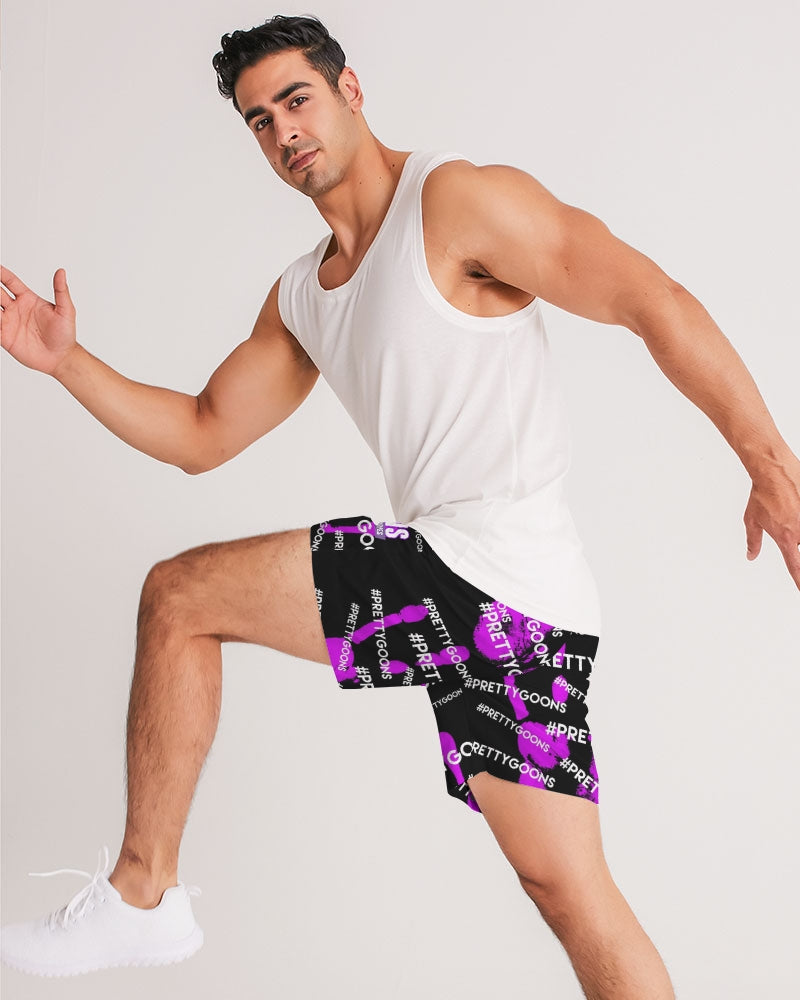 HIGH-FIVE-PURPLE Men's Jogger Shorts