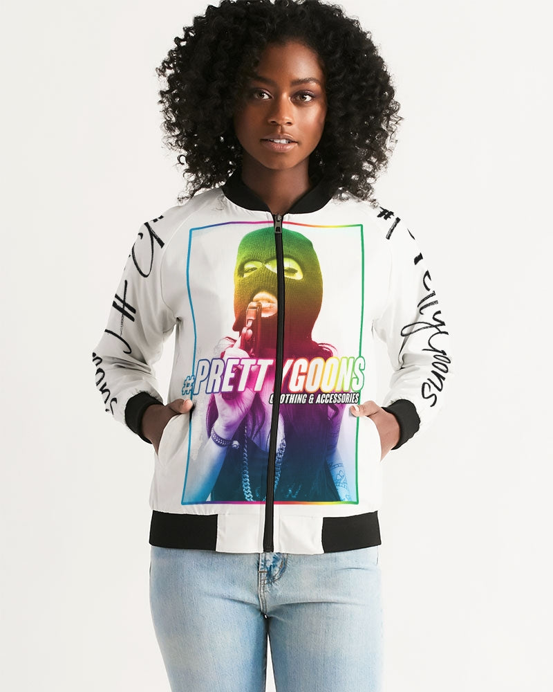 Pretty Goons Rainbow Guns Women's Bomber Jacket