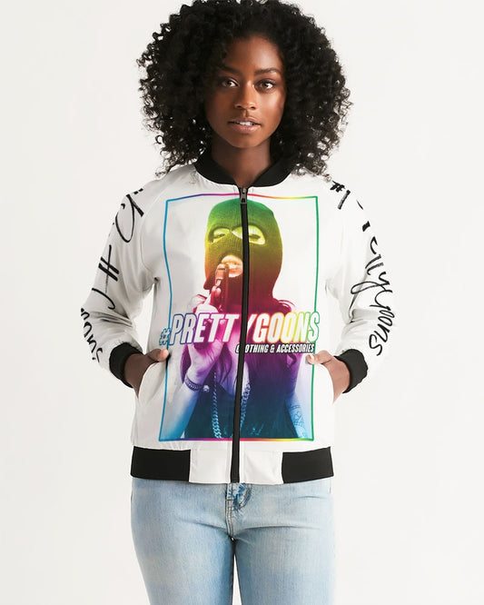 Pretty Goons Rainbow Guns Women's Bomber Jacket