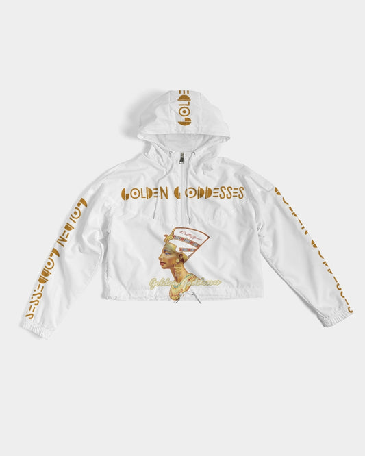 Golden Goddesses Part II Women's Cropped Windbreaker