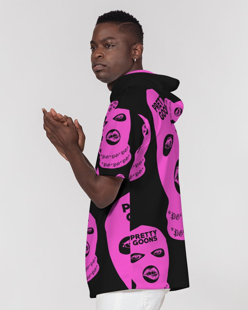 Pretty Goons all over Pink Men's Premium Heavyweight Short Sleeve Hoodie