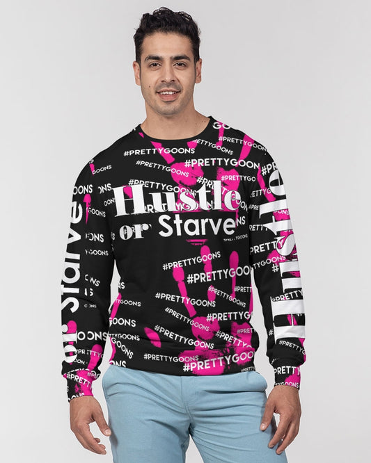 HIGH FIVE PINK Men's Classic French Terry Crewneck Pullover
