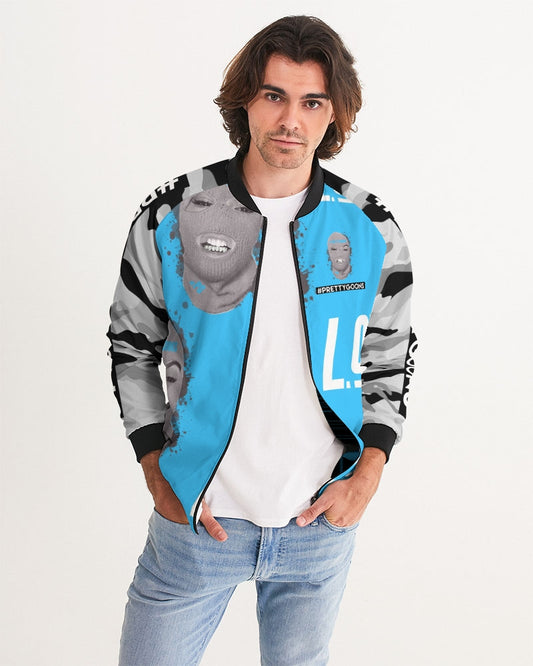 PRETTY GOONS SKY BLUE Men's Bomber Jacket