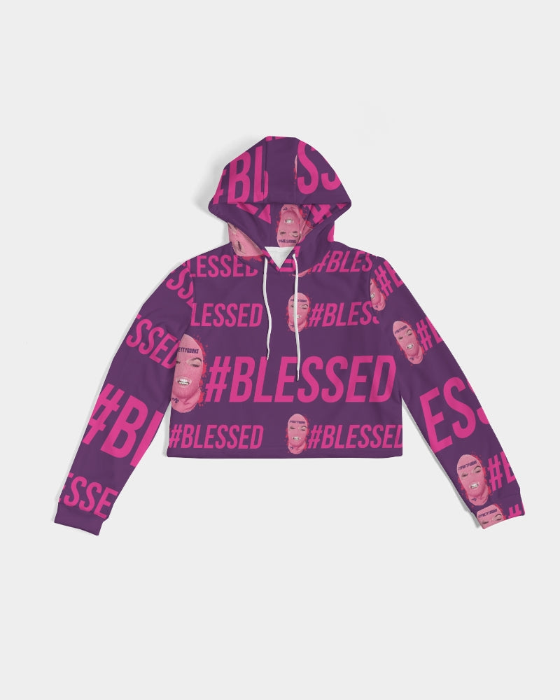 Pretty Goons - #Blessed Women's Cropped Hoodie