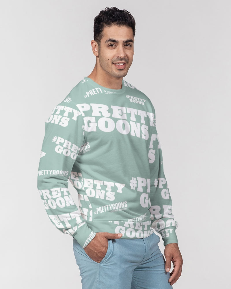 Pretty Goons Duped Mint Green Men's Classic French Terry Crewneck Pullover