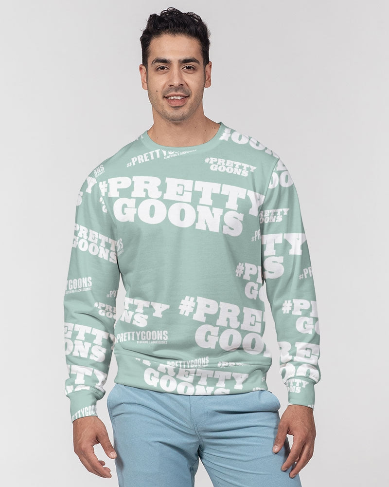 Pretty Goons Duped Mint Green Men's Classic French Terry Crewneck Pullover