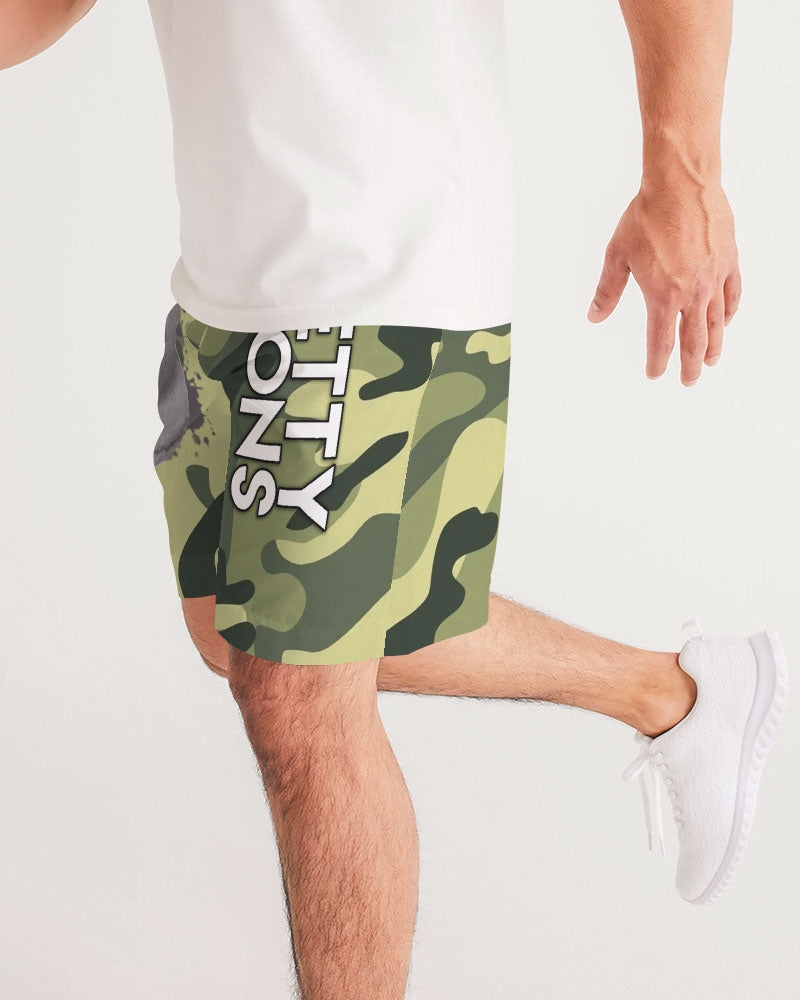 Pretty Goons Green Camo Men's Jogger Shorts