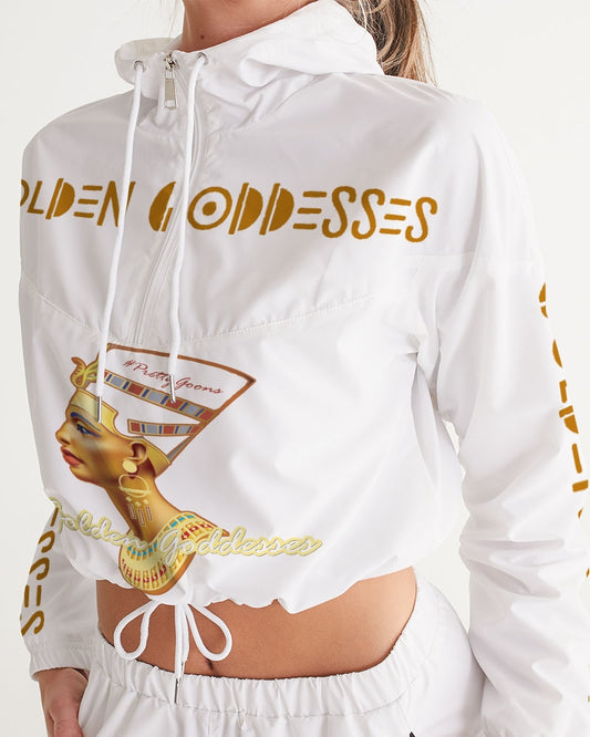 Golden Goddesses Part II Women's Cropped Windbreaker