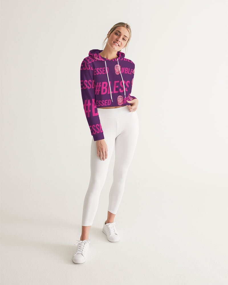 Pretty Goons - #Blessed Women's Cropped Hoodie