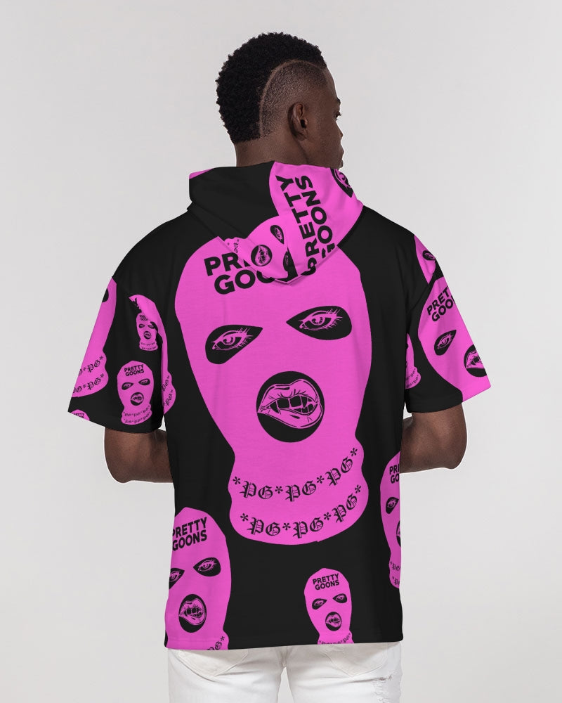 Pretty Goons all over Pink Men's Premium Heavyweight Short Sleeve Hoodie