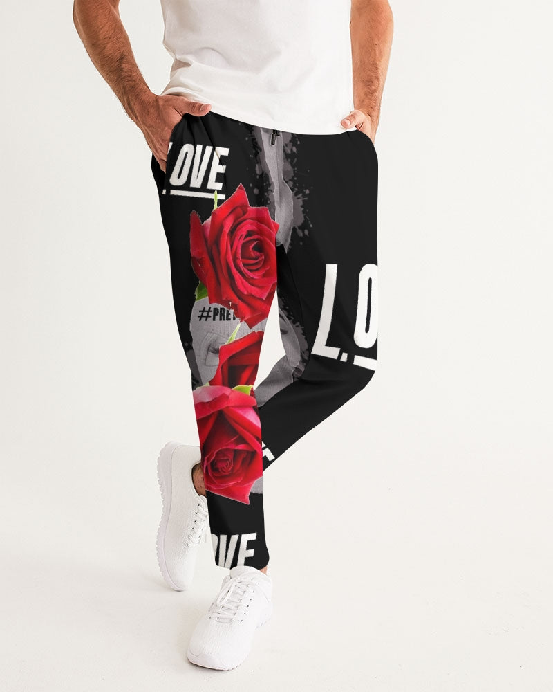 Pretty Goons Love BLACK Men's Joggers ROSE