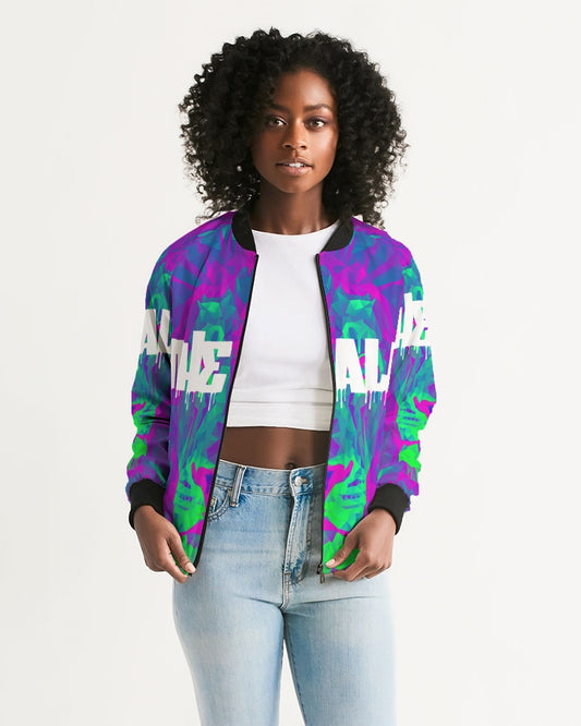 American Lion Association: Ethan Chapter 1 (Purple/Green) Women's Bomber Jacket
