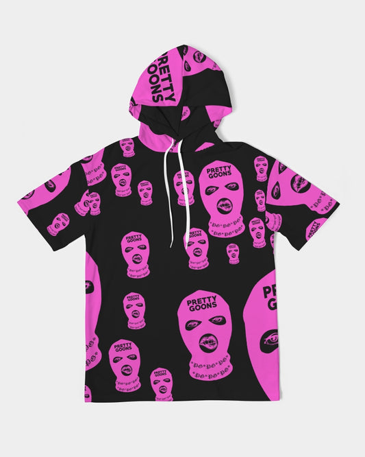Pretty Goons all over Pink Men's Premium Heavyweight Short Sleeve Hoodie
