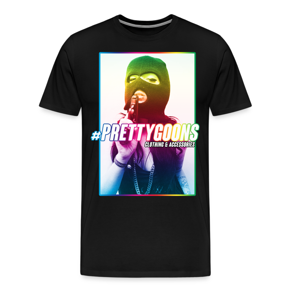 PRETTY GOONS GUN KISS Men's Premium T-Shirt - black