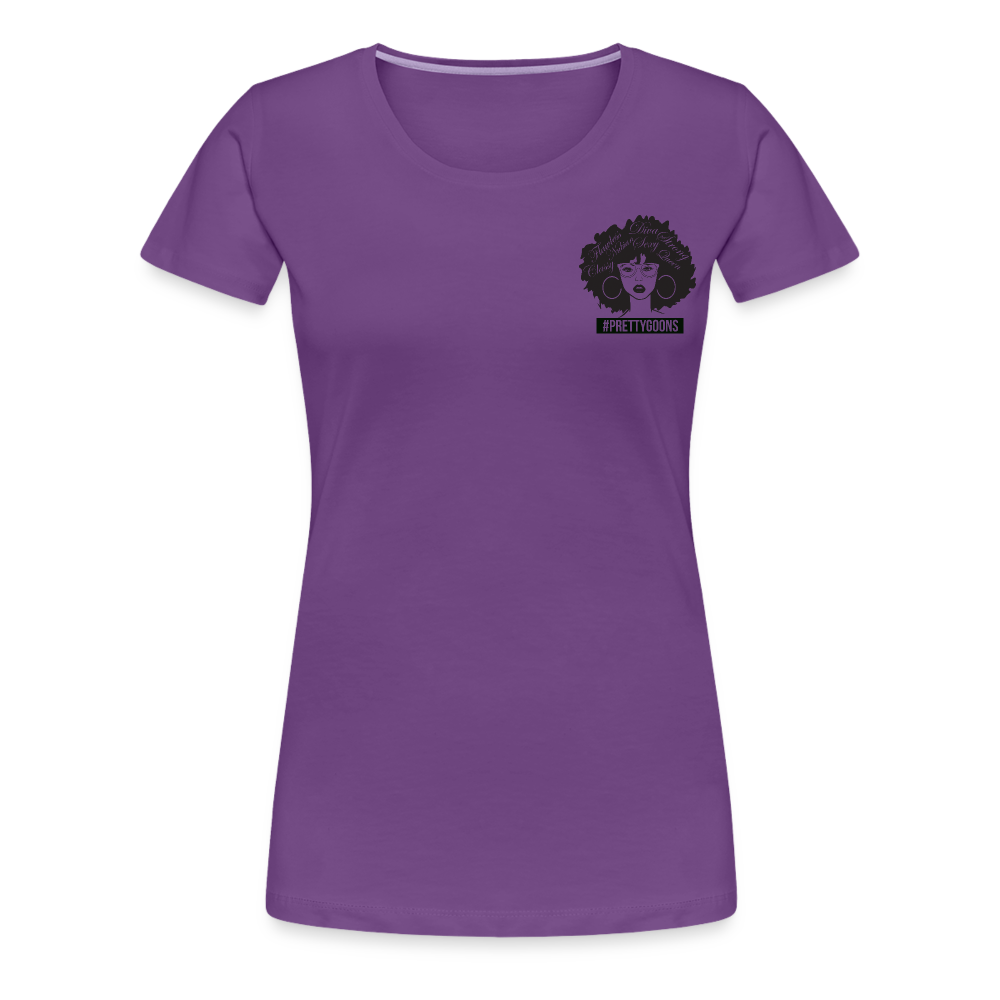 PRETTY GOONS AFRO AFFIRMATION Women’s Premium T-Shirt - purple