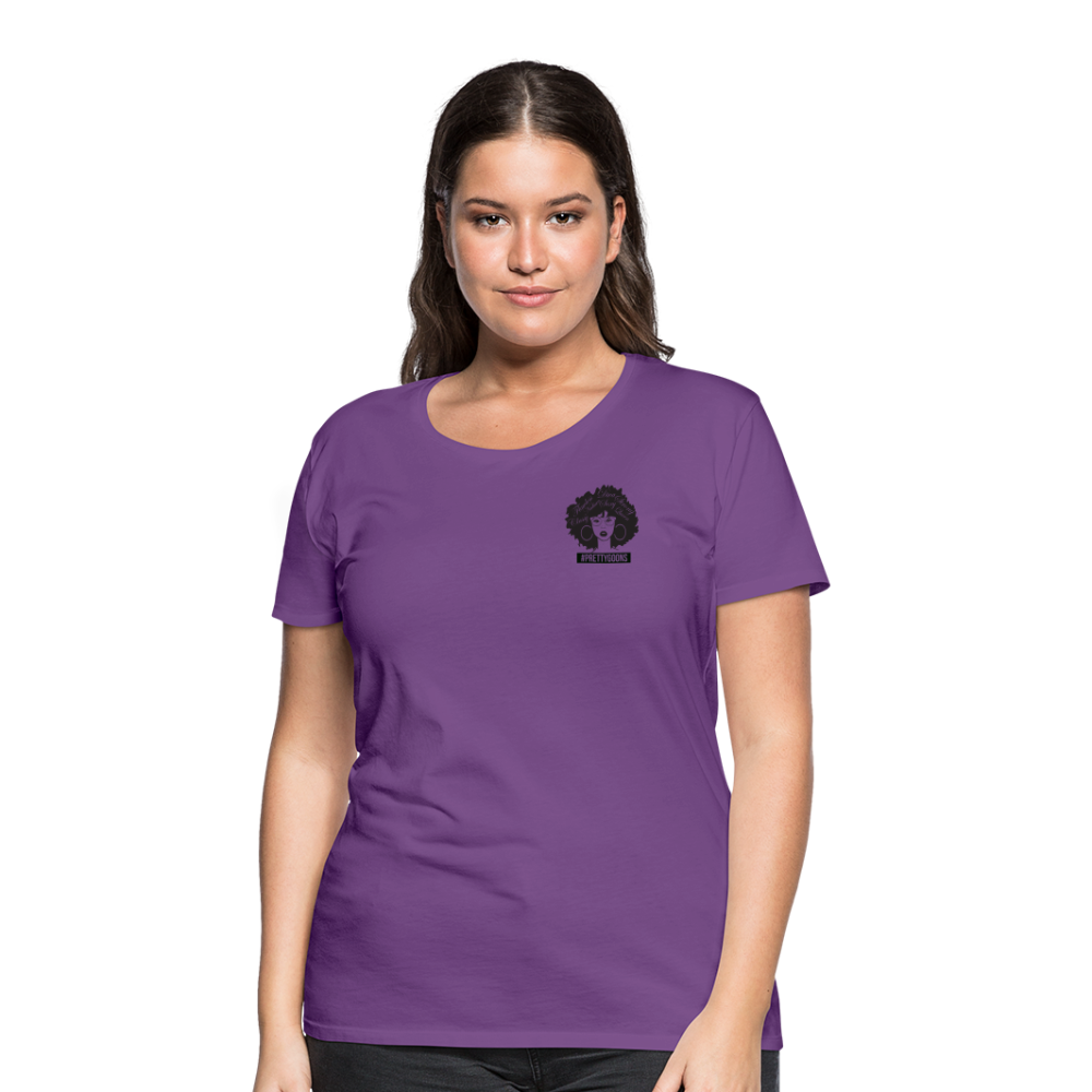 PRETTY GOONS AFRO AFFIRMATION Women’s Premium T-Shirt - purple