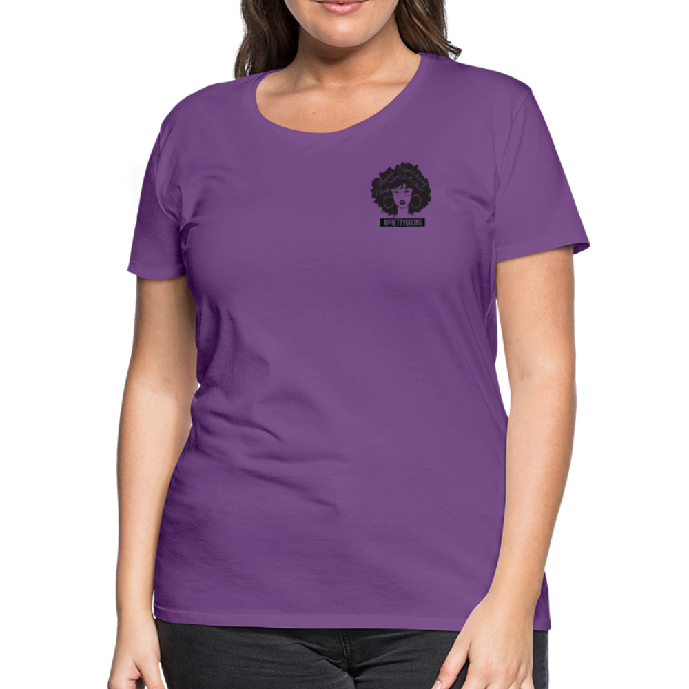 PRETTY GOONS AFRO AFFIRMATION Women’s Premium T-Shirt - purple