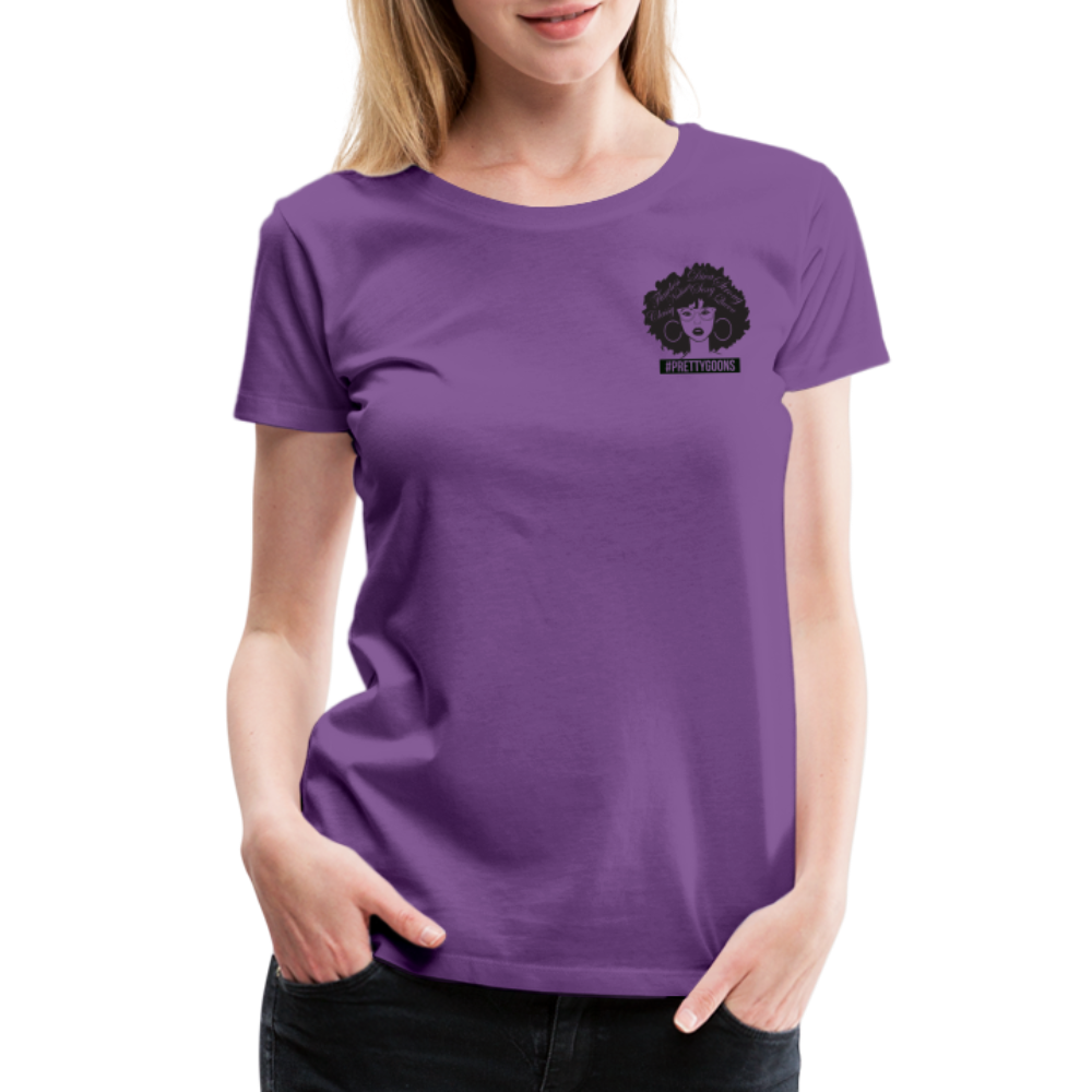 PRETTY GOONS AFRO AFFIRMATION Women’s Premium T-Shirt - purple