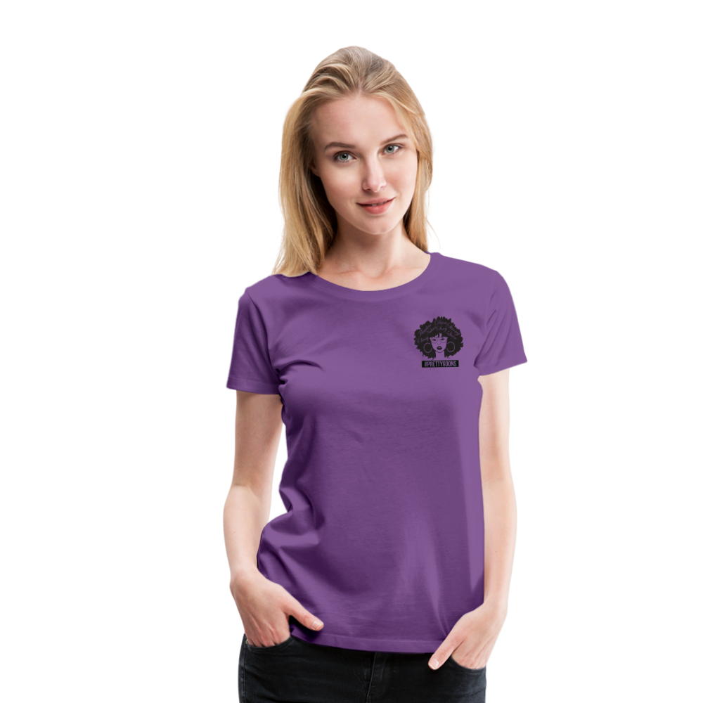 PRETTY GOONS AFRO AFFIRMATION Women’s Premium T-Shirt - purple