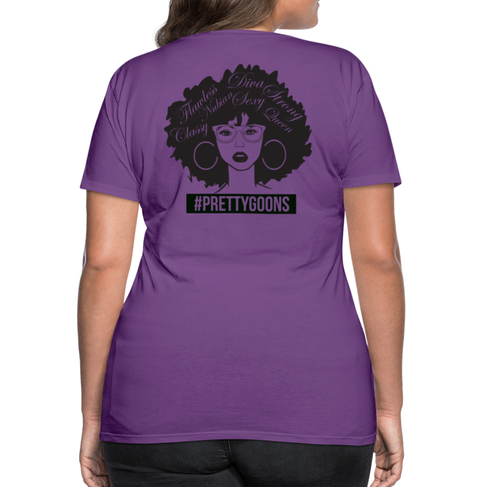 PRETTY GOONS AFRO AFFIRMATION Women’s Premium T-Shirt - purple