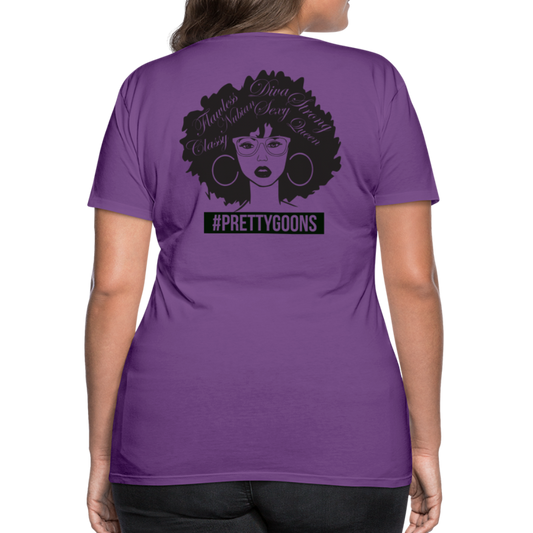 PRETTY GOONS AFRO AFFIRMATION Women’s Premium T-Shirt - purple