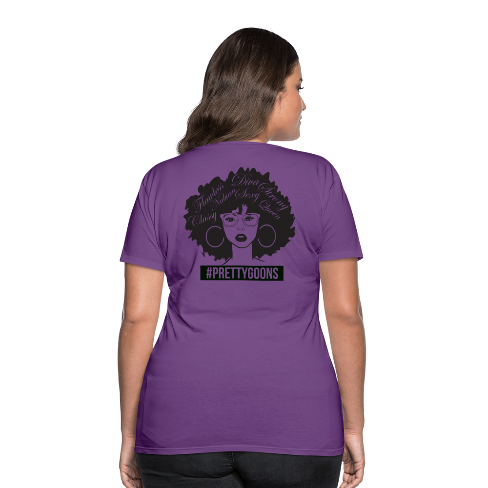 PRETTY GOONS AFRO AFFIRMATION Women’s Premium T-Shirt - purple
