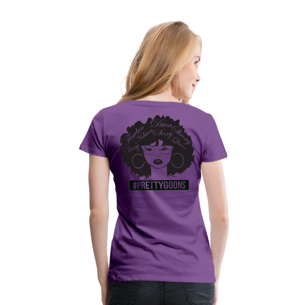 PRETTY GOONS AFRO AFFIRMATION Women’s Premium T-Shirt - purple