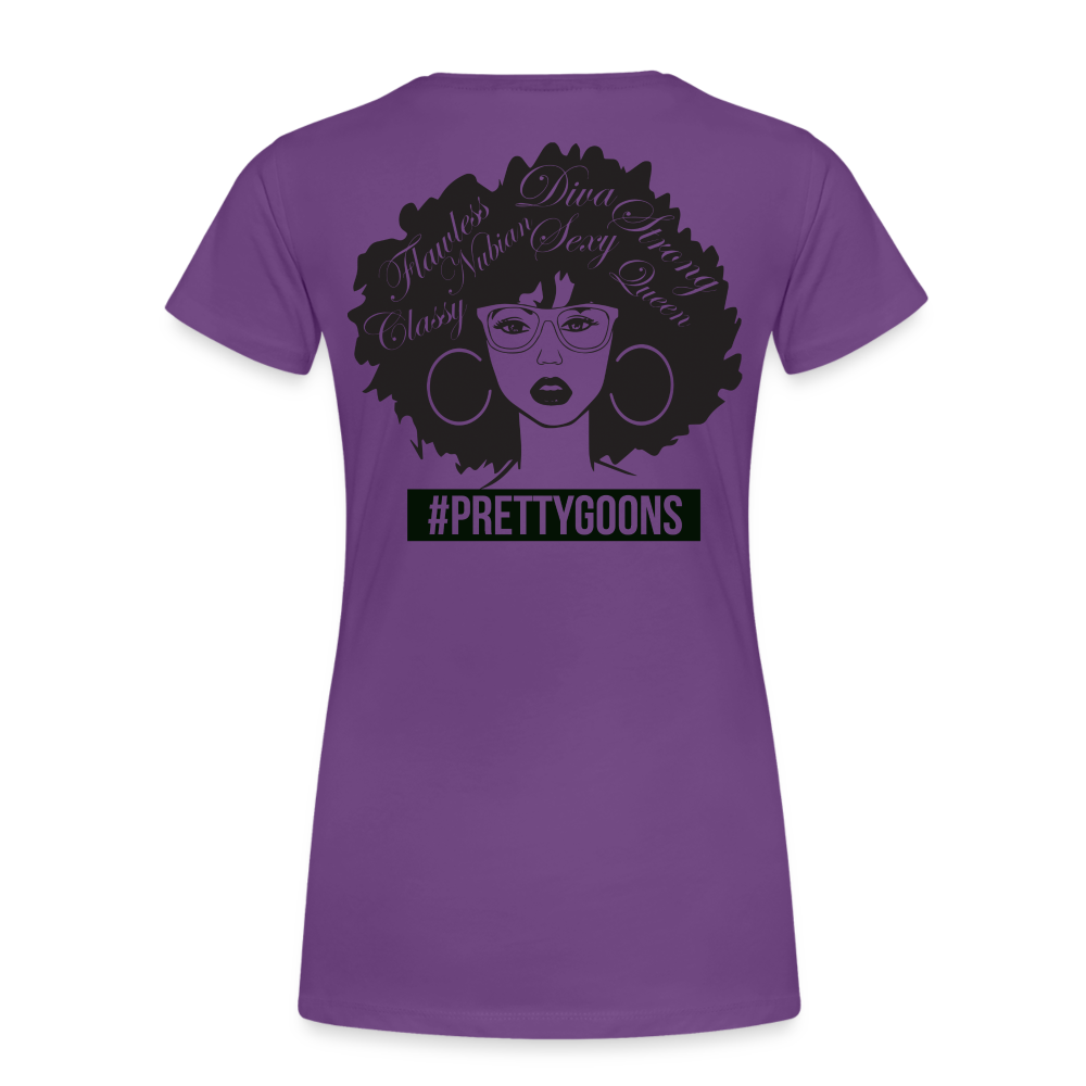 PRETTY GOONS AFRO AFFIRMATION Women’s Premium T-Shirt - purple