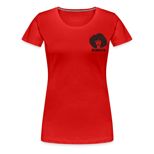 PRETTY GOONS AFRO AFFIRMATION RED Women’s Premium T-Shirt - red