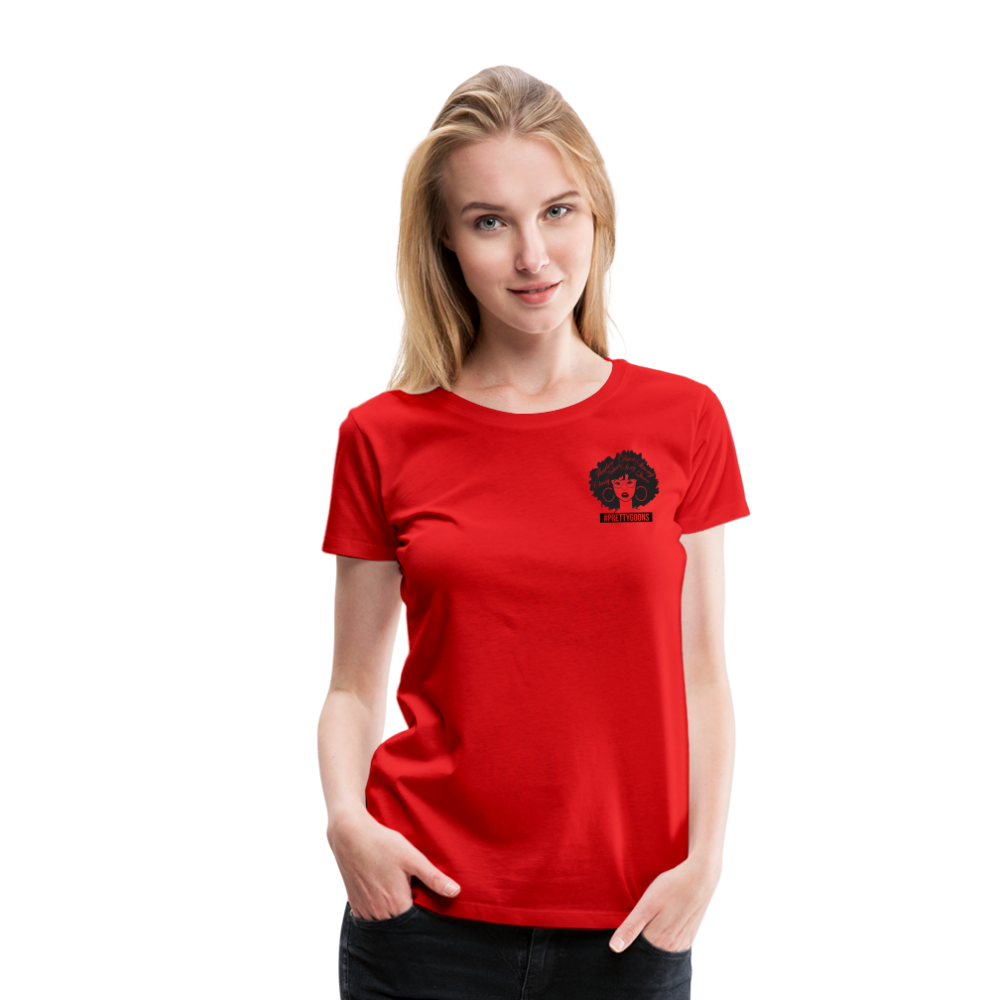 PRETTY GOONS AFRO AFFIRMATION RED Women’s Premium T-Shirt - red